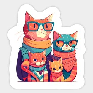 Cat Family Sticker